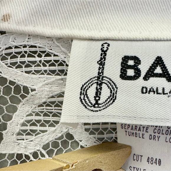 Vintage 90s Banjo poplin and lace western zip up shirt size 1X - Picture 14 of 15